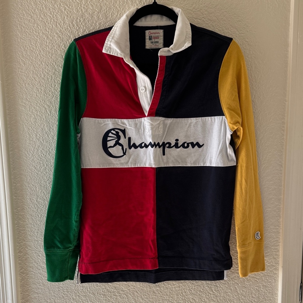 Todd Snyder x Champion Multicolor Long Sleeve Polo